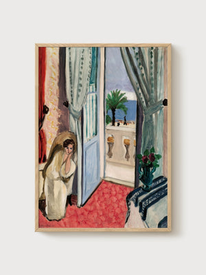 Henri Matisse Interior at Nice Print poster in oak frame