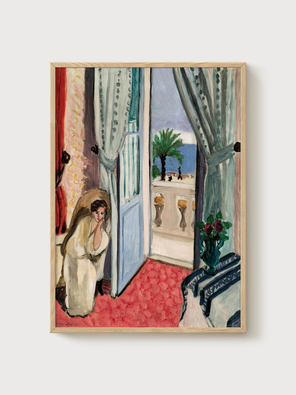 Henri Matisse Interior at Nice Print poster in oak frame