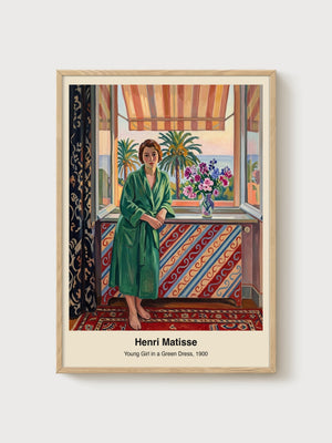Henri Matisse Print poster in oak frame