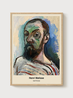 Henri Matisse Self Portrait Print poster in oak frame