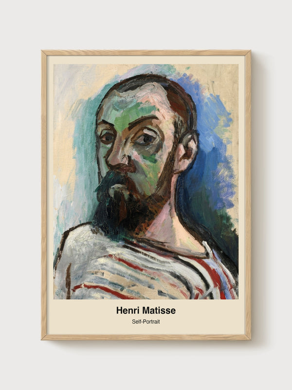 Henri Matisse Self Portrait Print poster in oak frame