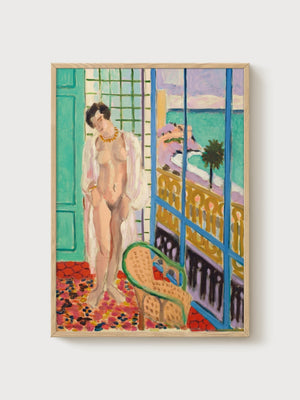 Henri Matisse Naked Woman Print poster in oak frame