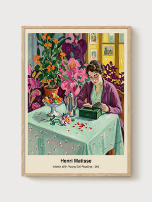 Henri Matisse Print poster in oak frame