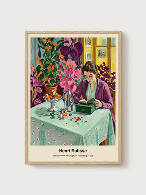 Henri Matisse Print poster in oak frame