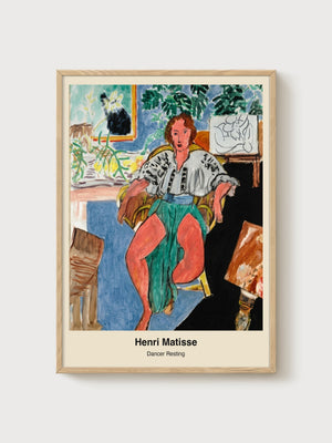 Henri Matisse Dancer Resting Print poster in oak frame