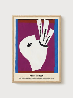 Henri Matisse The Sword Swallower Print poster in oak frame