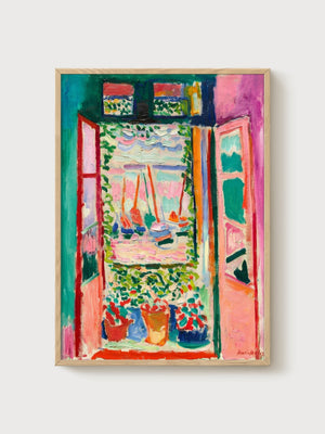 Henri Matisse Open Window Collioure Print poster in oak frame