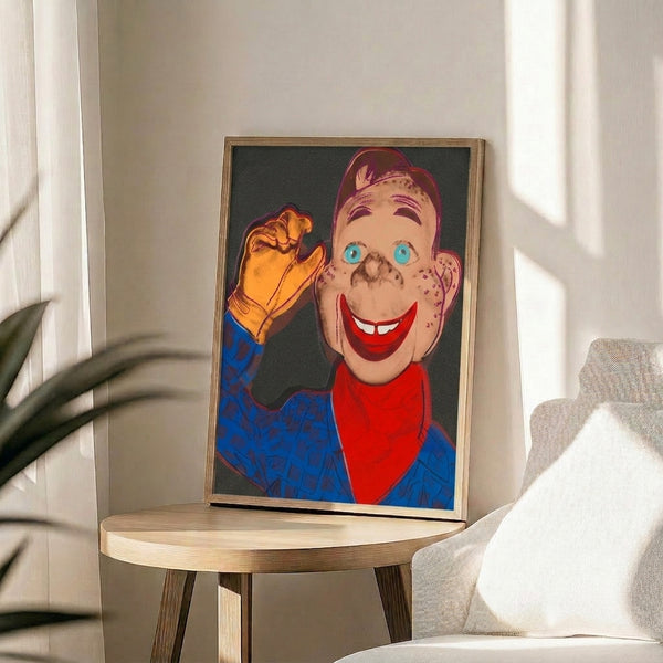 High-contrast pop art wall art featuring a figure with dramatic black outlines and saturated color blocks.