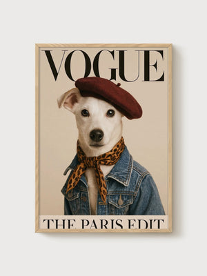 Vogue Poster poster in oak frame