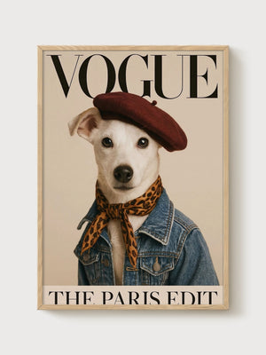 Vogue Poster poster in oak frame