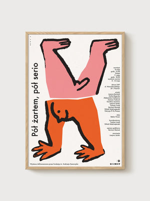 Bauhaus Poster poster in oak frame