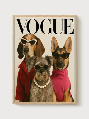 Vogue Poster poster in oak frame