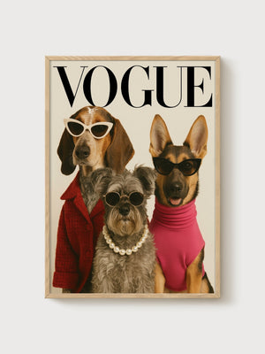 Vogue Poster poster in oak frame