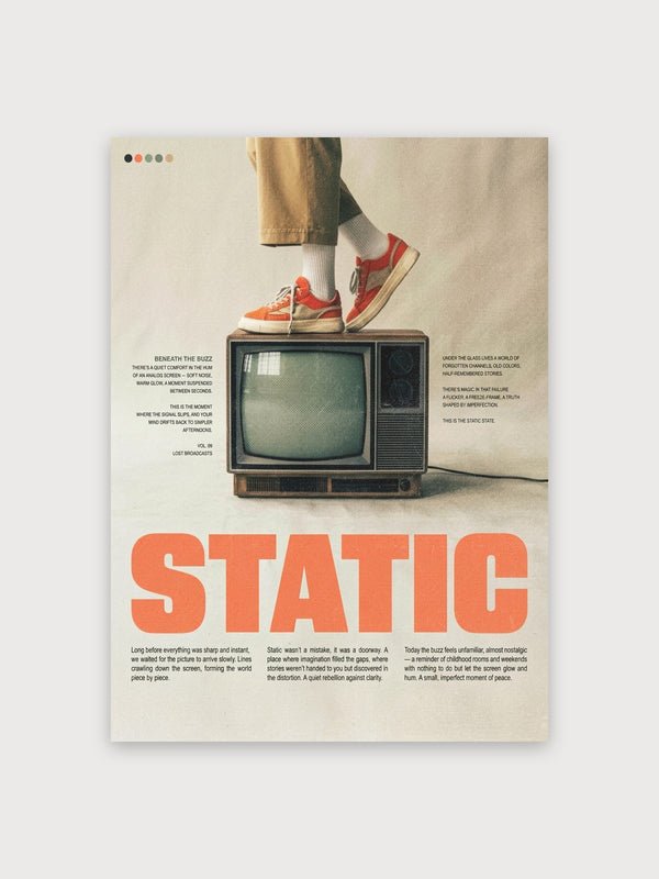 Static Retro TV Nostalgia - Digital Download