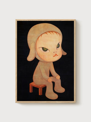 Yoshitomo Nara Poster poster in oak frame