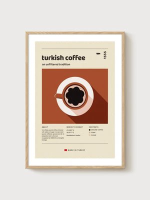 Turkish Coffee Poster poster in oak frame