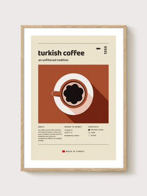 Turkish Coffee Poster poster in oak frame