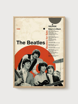 Beatles Poster poster in oak frame