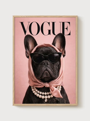 Vogue Poster poster in oak frame