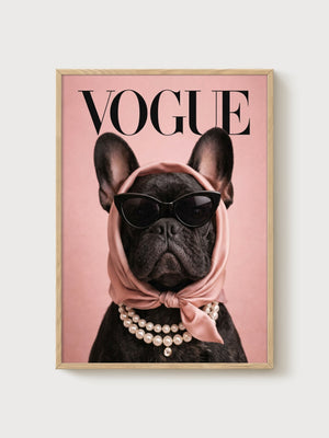 Vogue Poster poster in oak frame