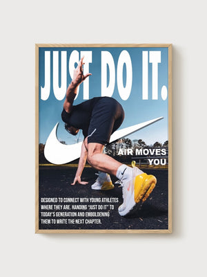 Nike Poster poster in oak frame