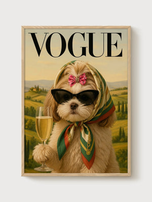 Vogue Poster poster in oak frame
