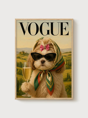 Vogue Poster poster in oak frame