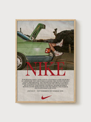 Nike Poster poster in oak frame