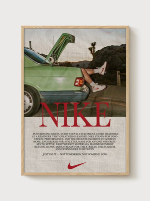 Nike Poster poster in oak frame