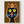 Black Cat Art Crowned King poster in oak frame