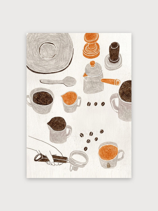 Coffee Kitchen Illustration Study - Digital Download