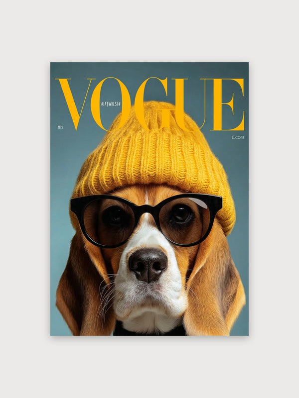 Vogue Fashion Dog Yellow Hat - Digital Download