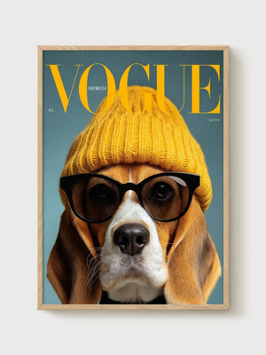 Vogue Poster poster in oak frame