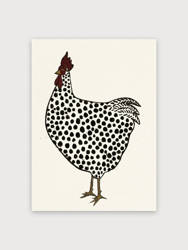Folk Art Speckled Chicken - Digital Download