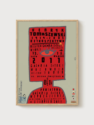Henryk Tomaszewski Retrospektywa Poster poster in oak frame