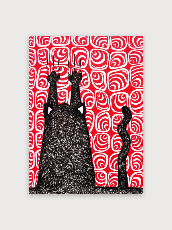 Black Cat Hypnotic Swirl - Digital Download