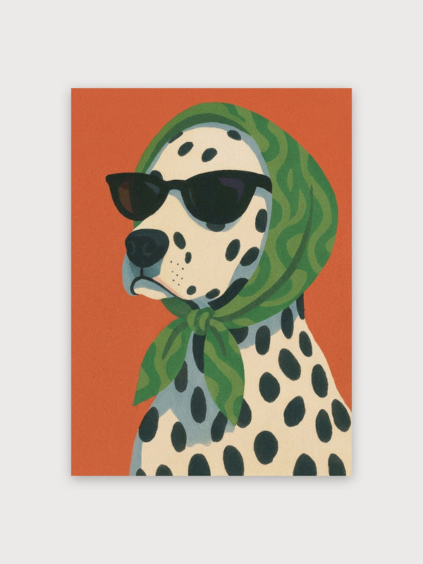 Mid Century Cool Dog With Sunglasses - Digital Download