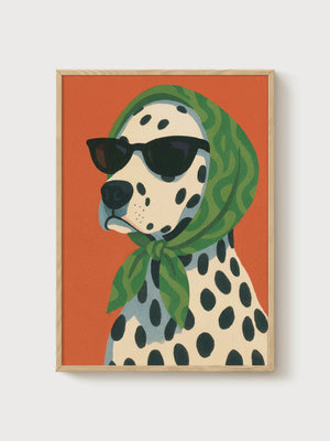 Dog Breed Poster poster in oak frame