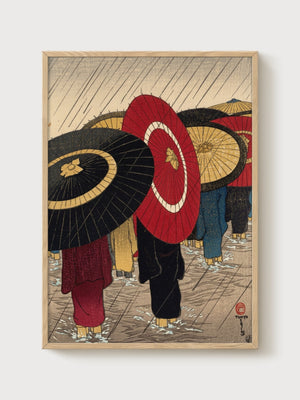 Tokyo Poster poster in oak frame