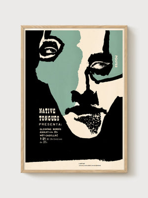 Native Tongues Bauhaus Poster poster in oak frame