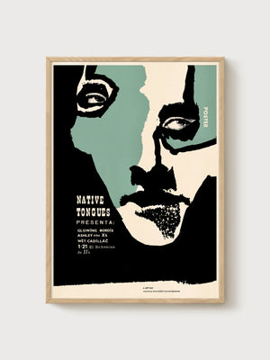 Native Tongues Bauhaus Poster poster in oak frame