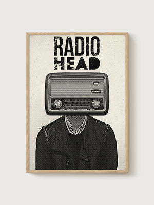 Radiohead Poster poster in oak frame