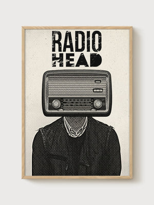 Radiohead Poster poster in oak frame