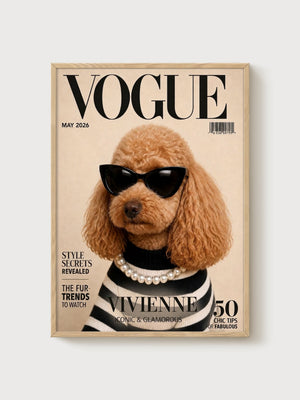Vogue Poster poster in oak frame