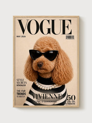 Vogue Poster poster in oak frame