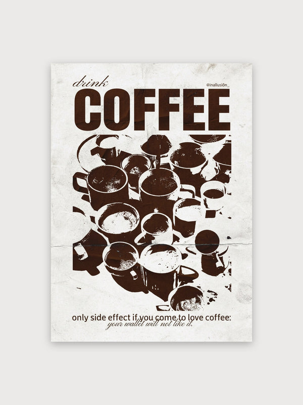 Drink Coffee Retro Typography - Digital Download