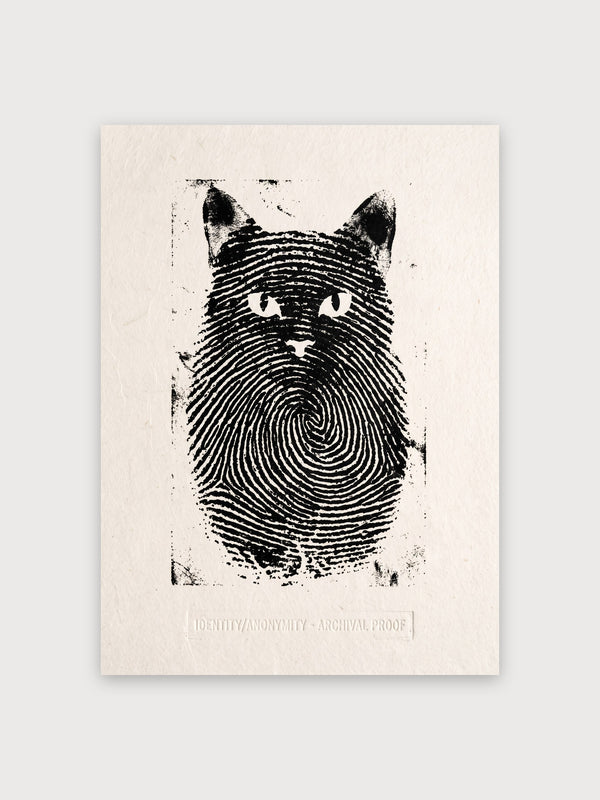 Cat Fingerprint Identity Anonymity - Digital Download