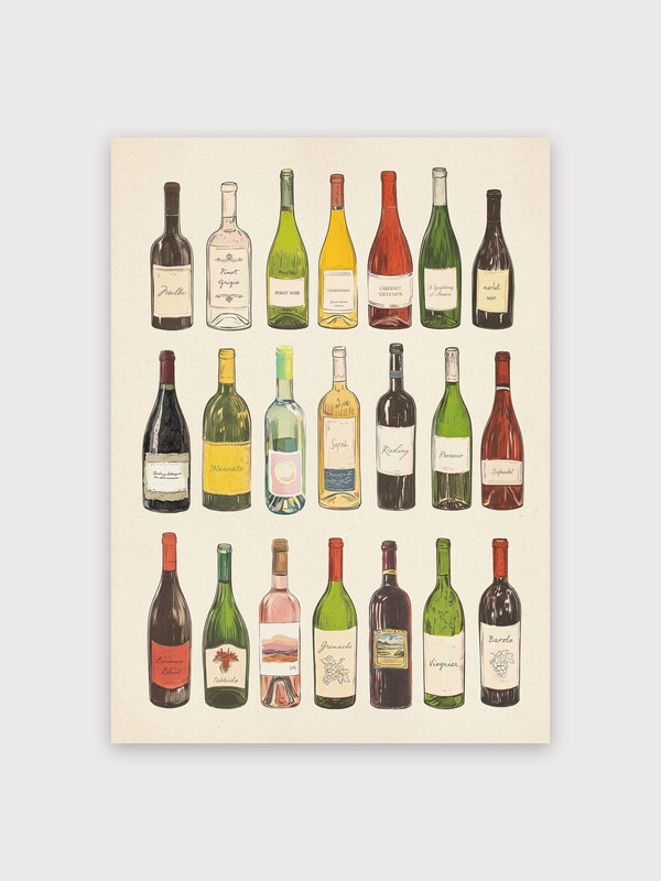 Wine Varieties Vintage Guide - Digital Download