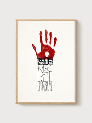 Macbeth Shakespeare Poster poster in oak frame