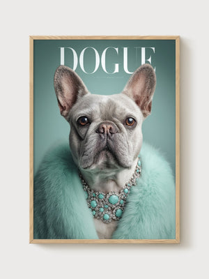 Vogue Poster poster in oak frame